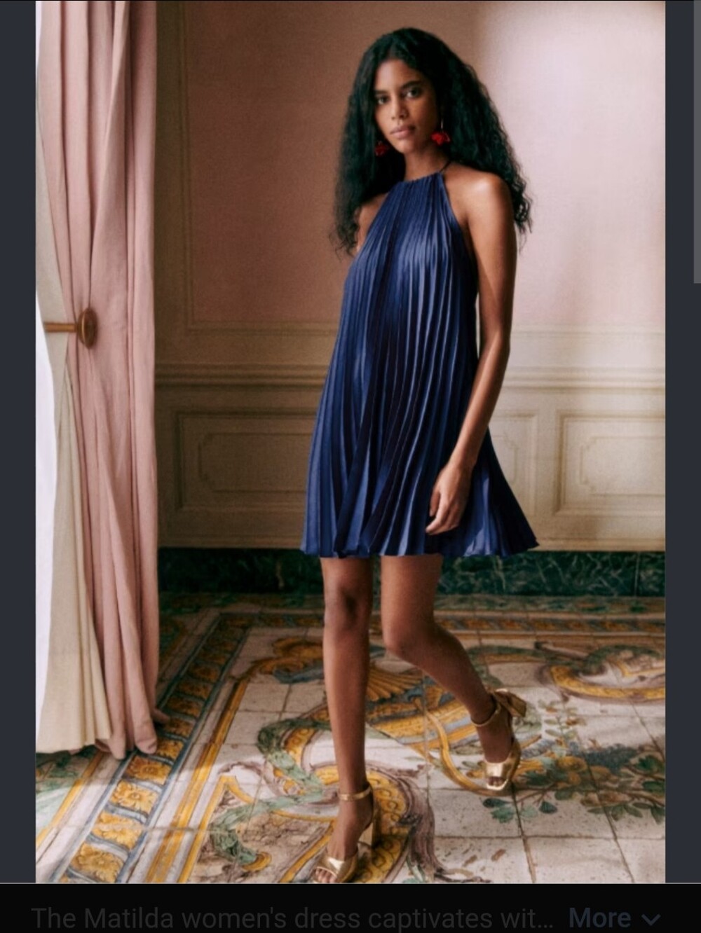 Sezane Matilda Halter Mini Dress